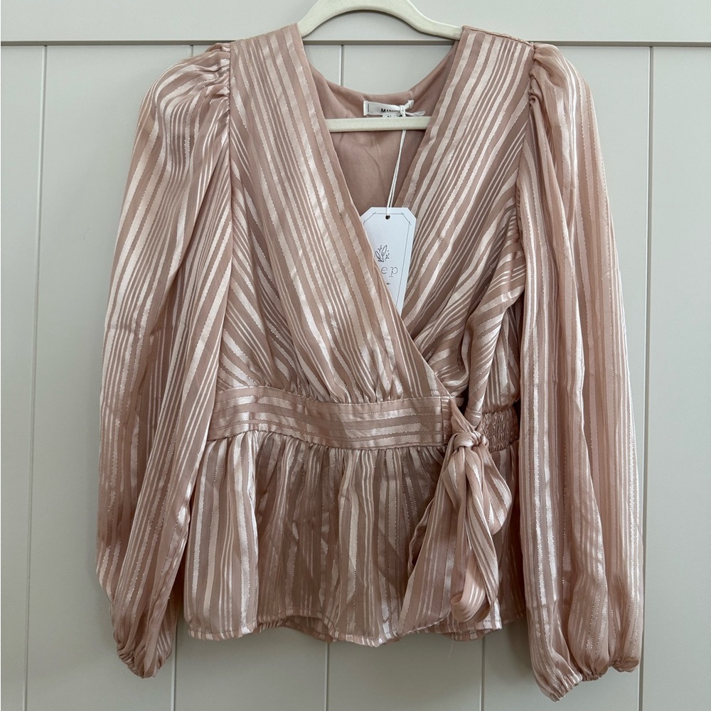 Shimmery long sleeve top